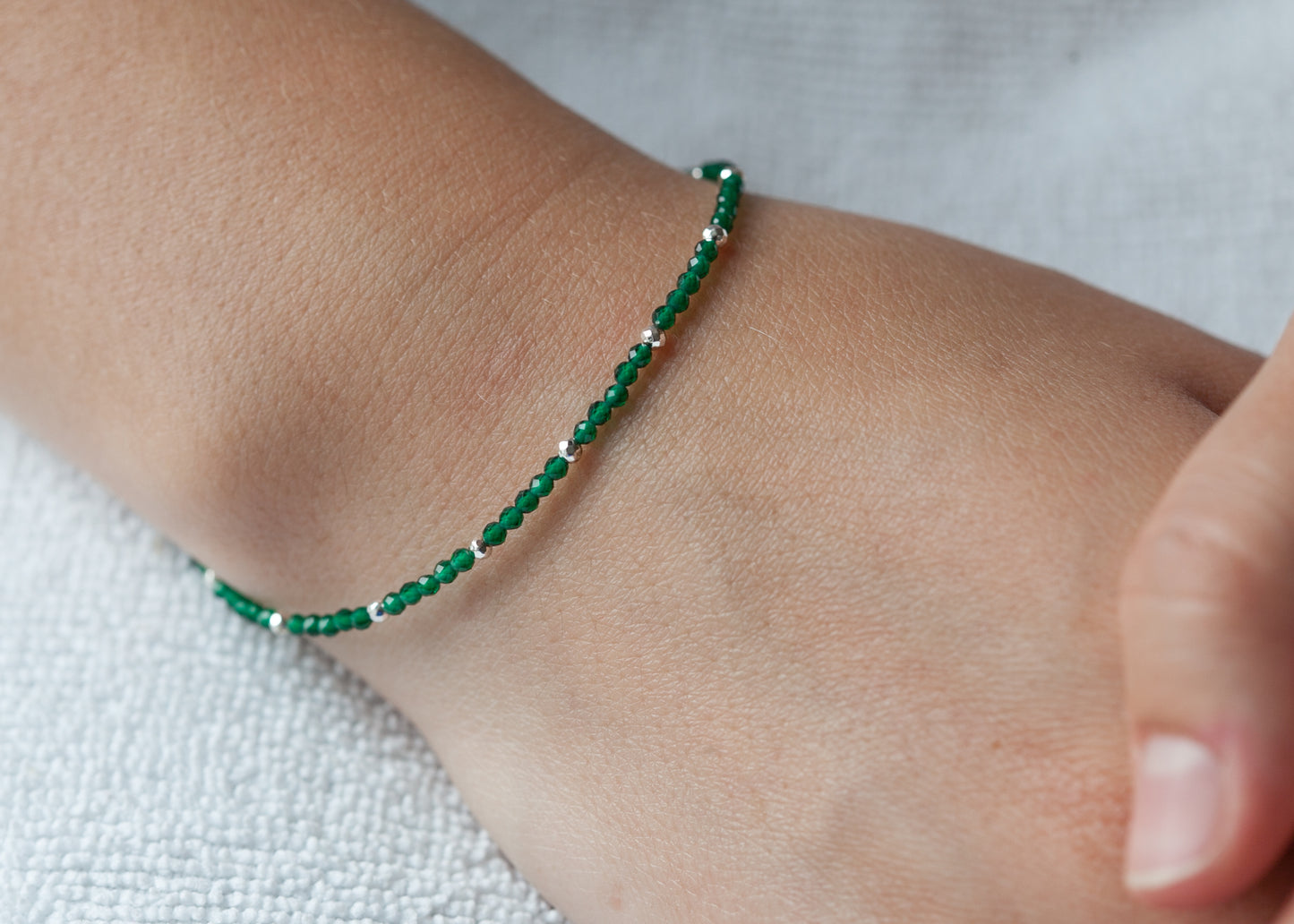 Bracelet avec perles en pierres naturelles