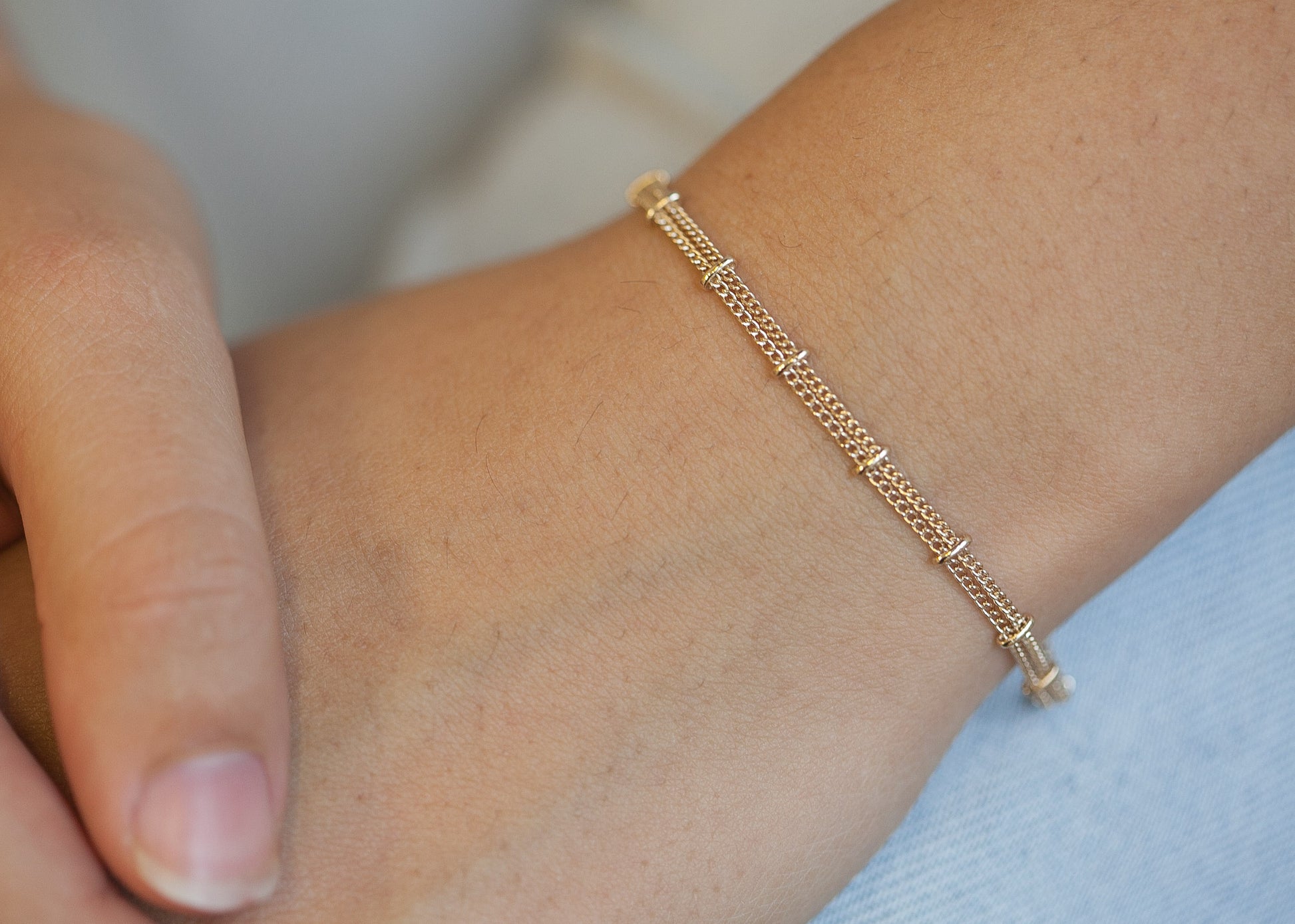 Bracelet double plaqué or