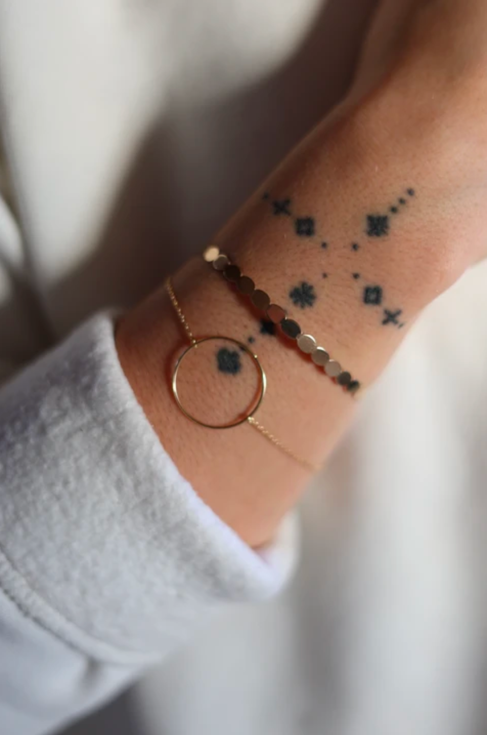 Bracelet 1 rond plaqué or