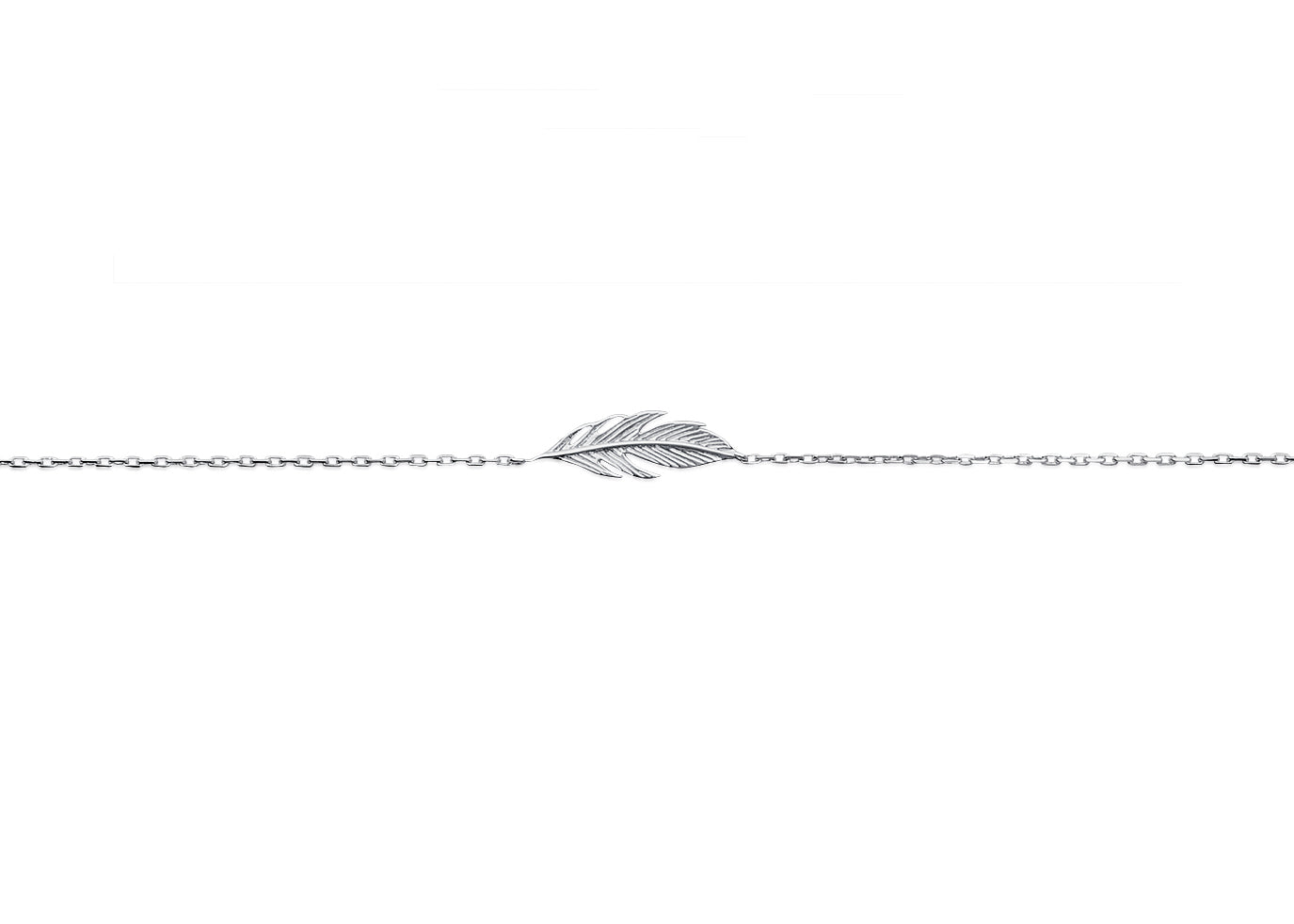 Bracelet plume en argent
