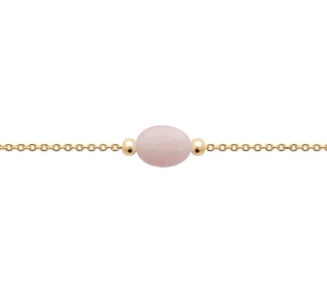 Bracelet quartz rose plaqué or 18 carats