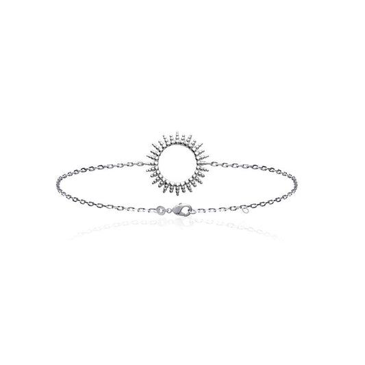 Bracelet soleil ethnique en argent