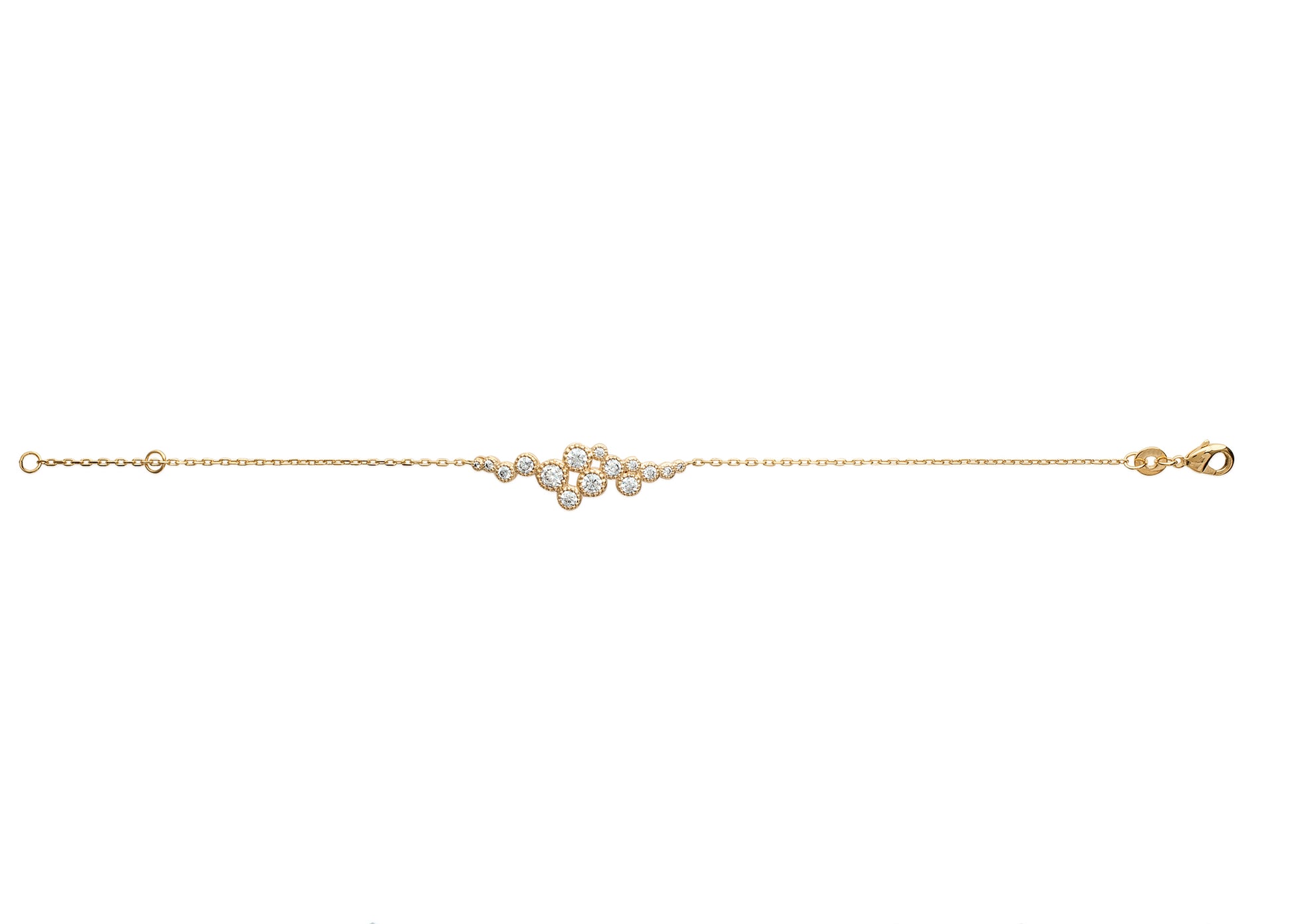 Bracelet serti de zircons plaqué or 18 carats