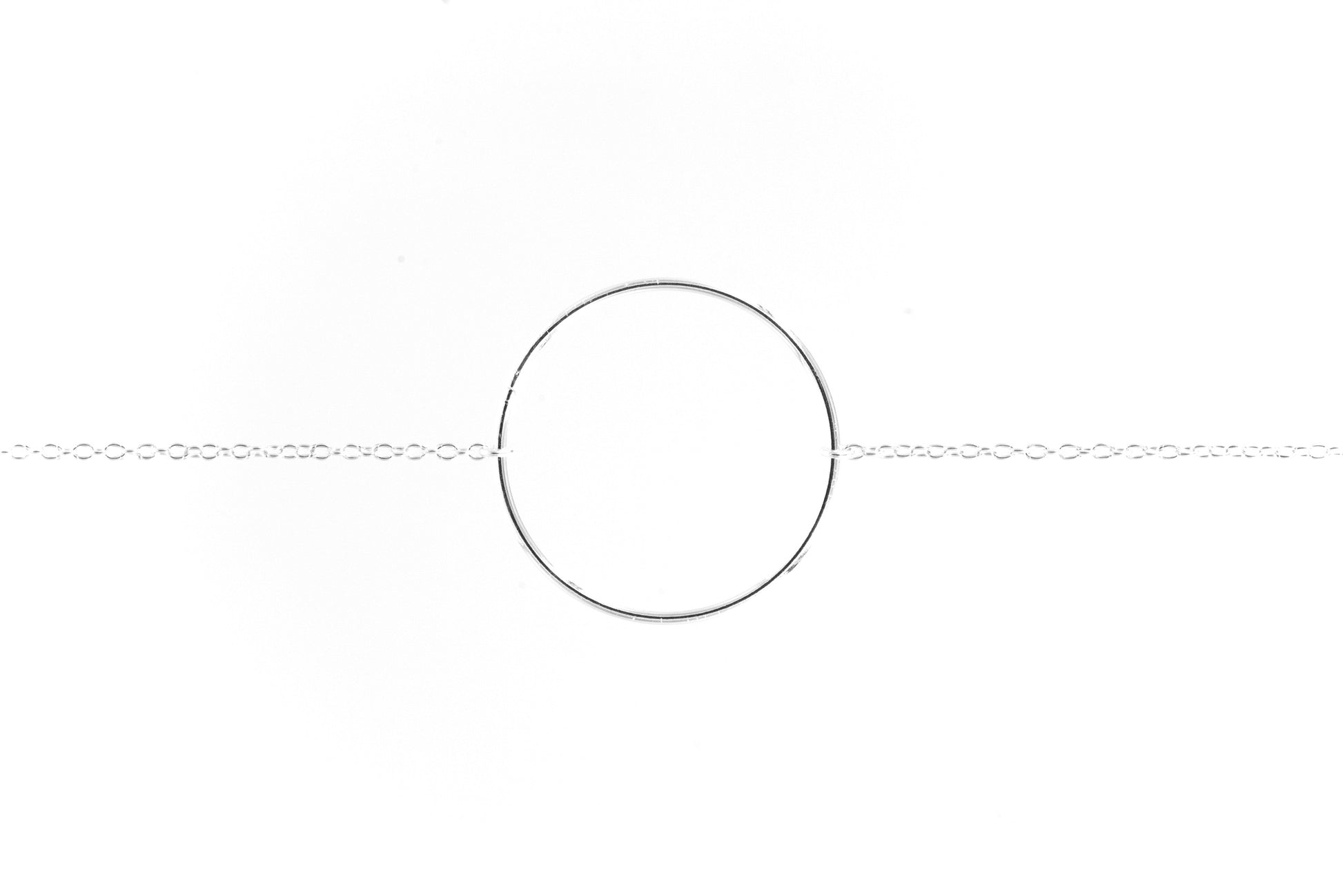 Bracelet 1 rond en argent massif