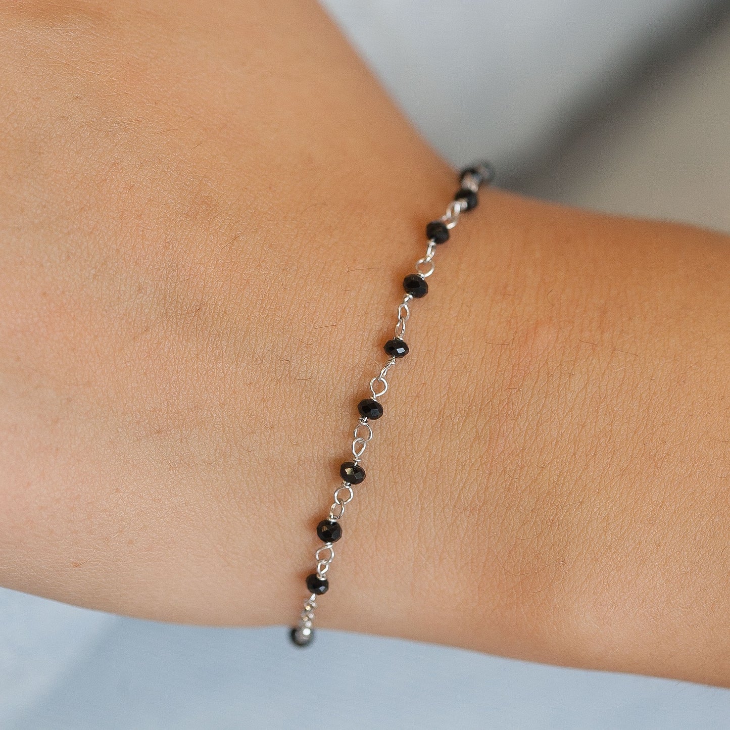 Bracelet chapelet vierge en argent