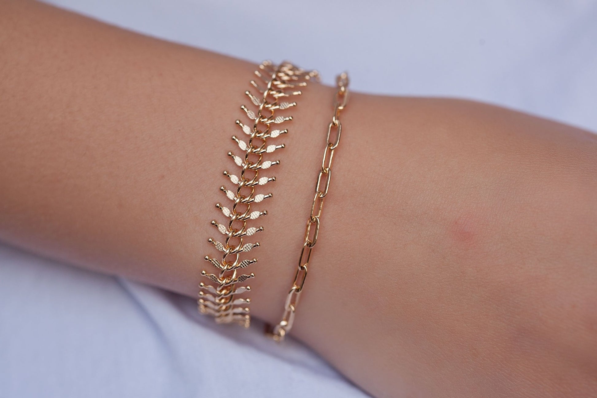 Bracelet maillons plaqué or