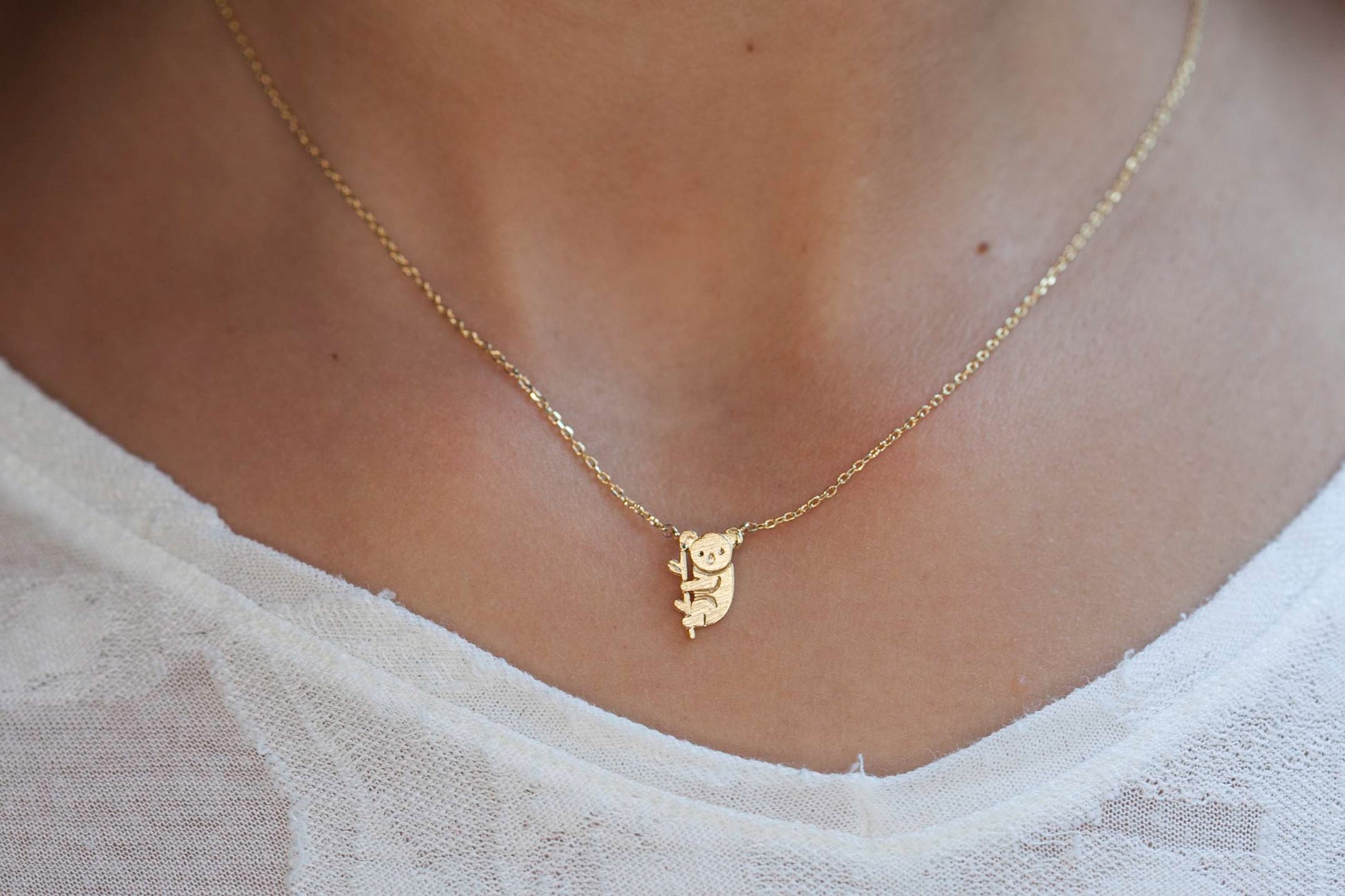 Collier koala doré
