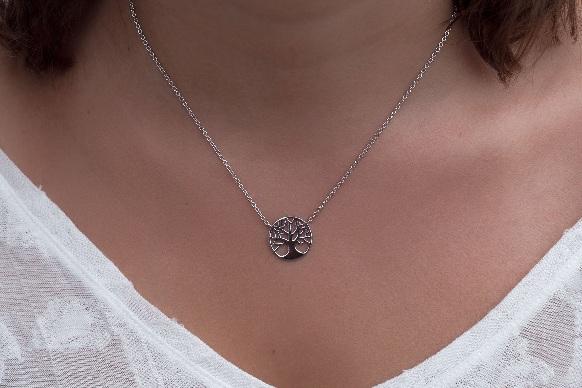 Collier arbre de vie en argent.