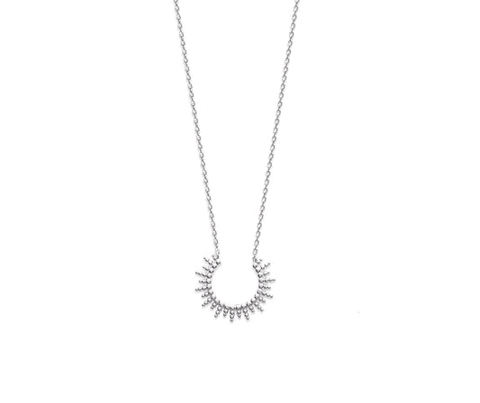 Collier soleil ethnique en argent