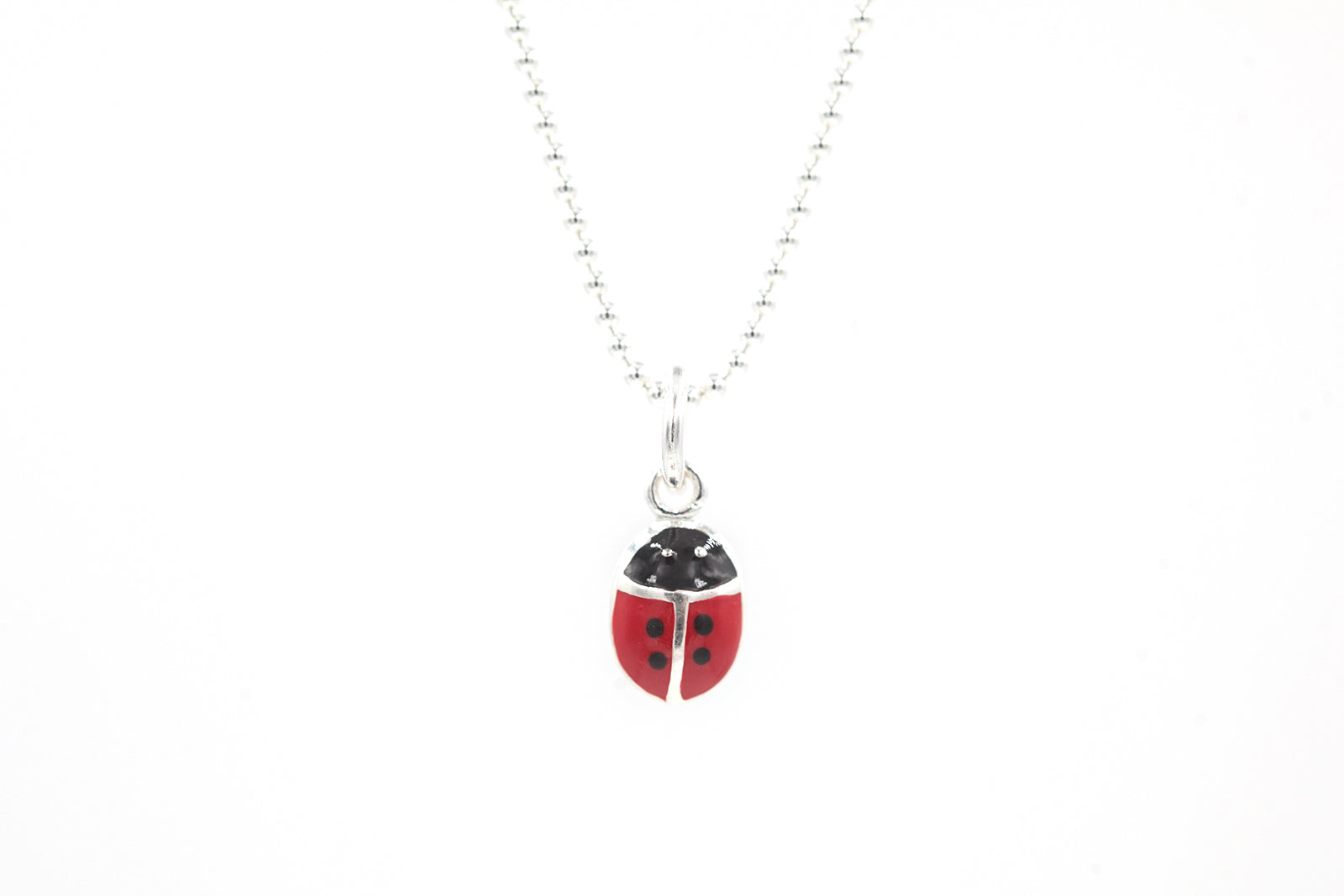 Collier coccinelle en argent