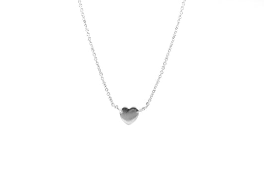 Collier petit coeur en argent véritable