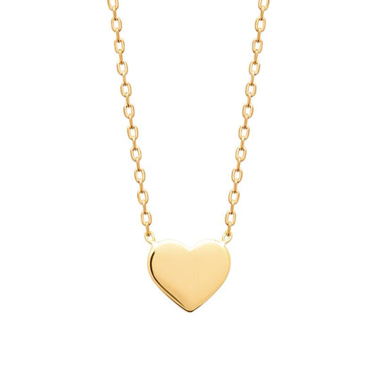 Collier avec coeur en plaqué or