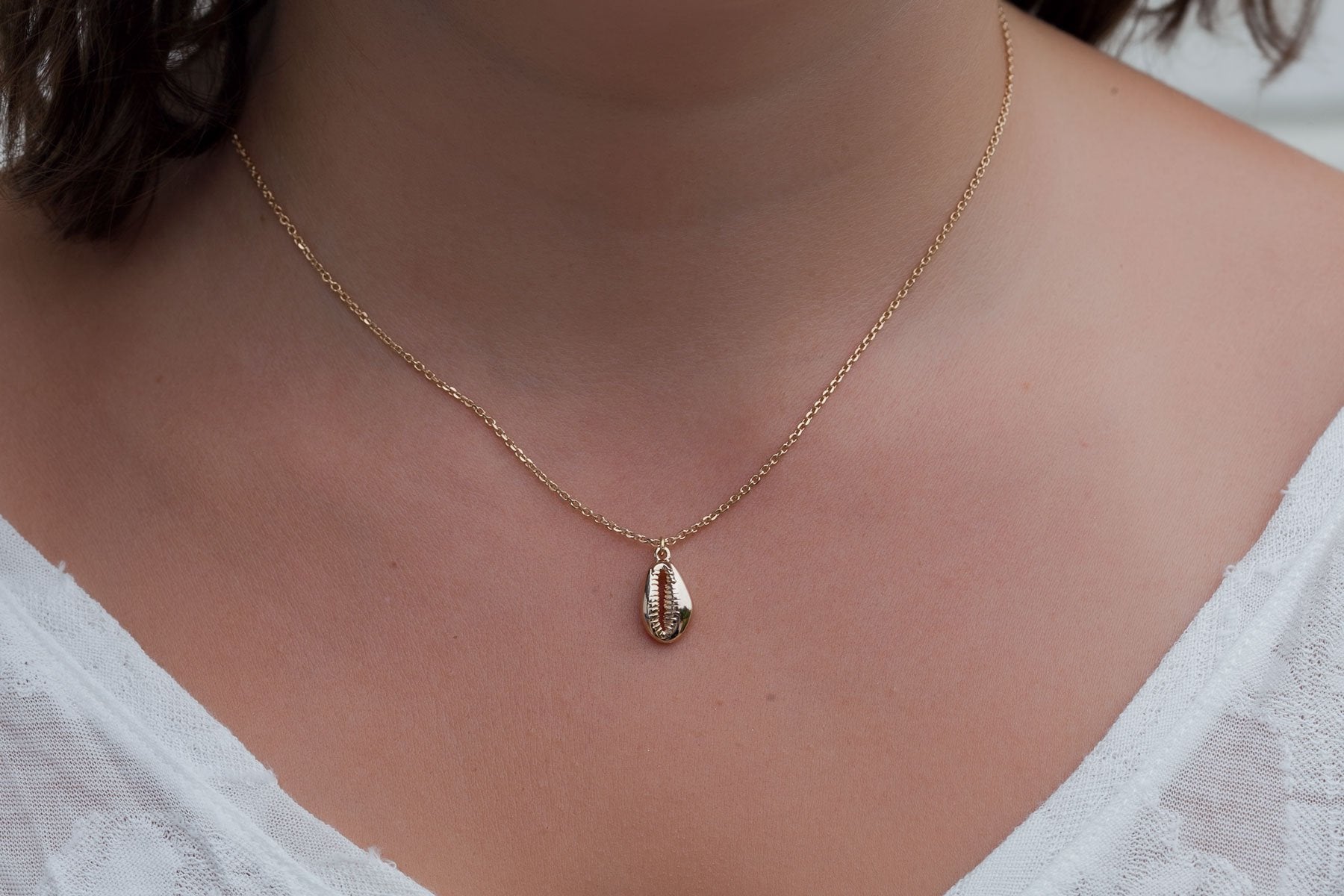 Collier coquillage plaqué or