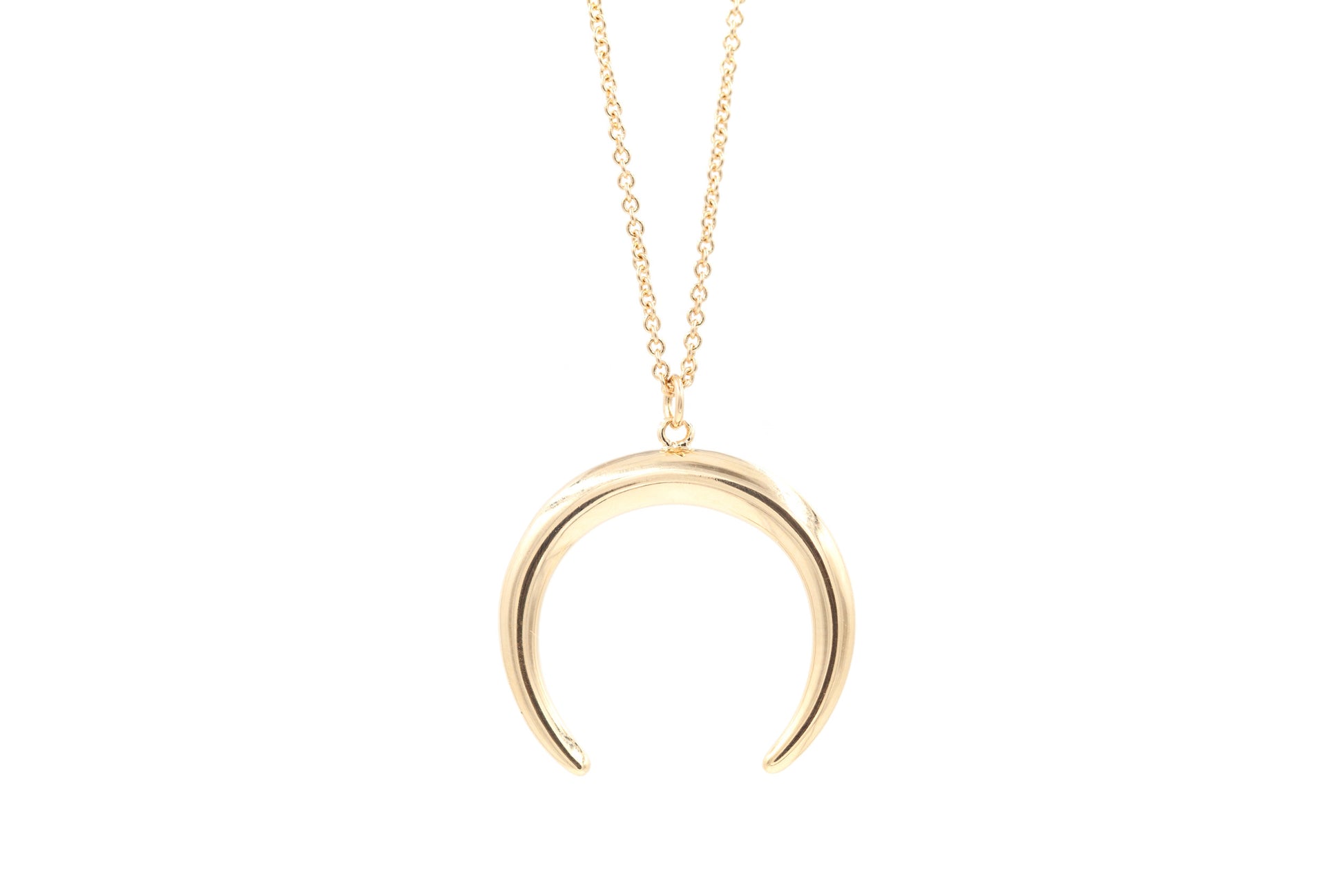 Collier lune plaqué or