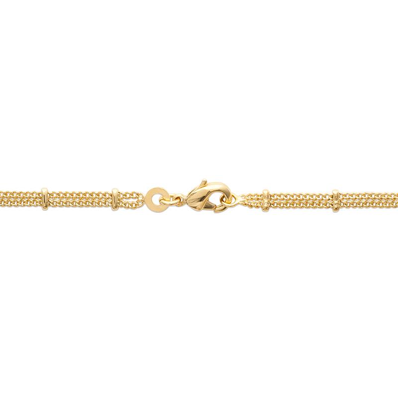Collier double rangs plaqué or