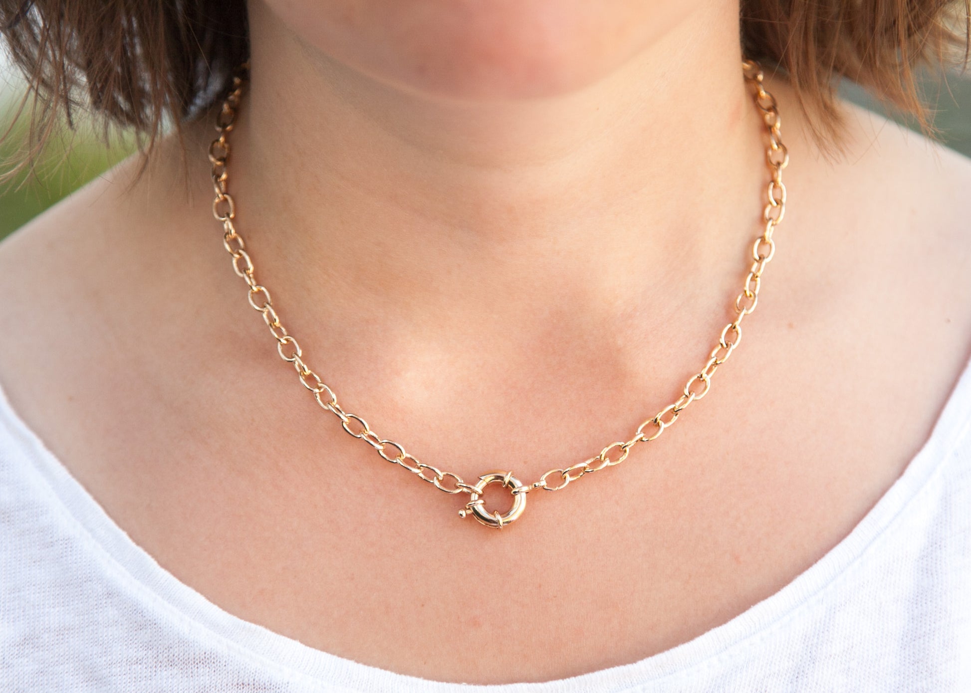 Chaine Collier Chaine En Or Torsadé Pour Femme Collier Avec Gros