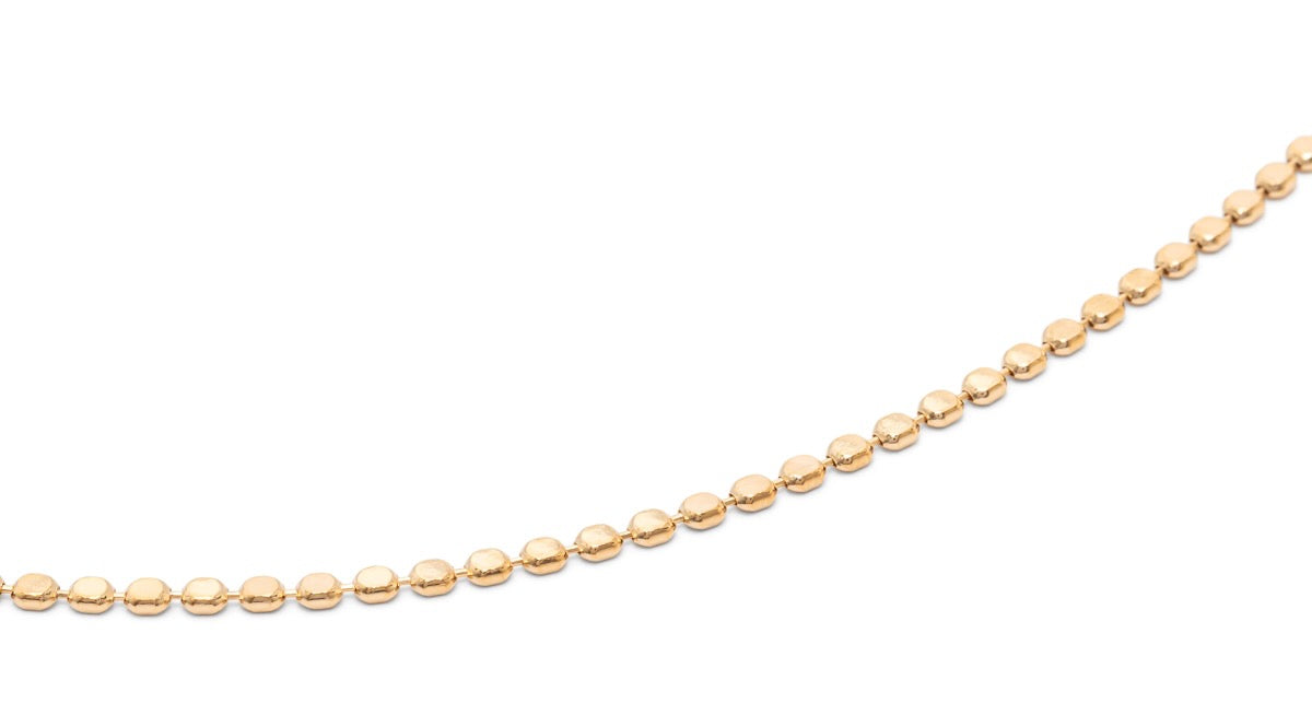 Collier mini pastilles plaqué or