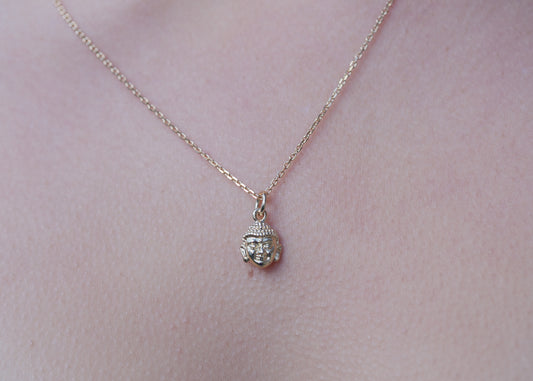 collier bouddha plaqué or