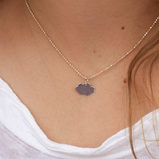 Collier avec pendentif nuage en argent