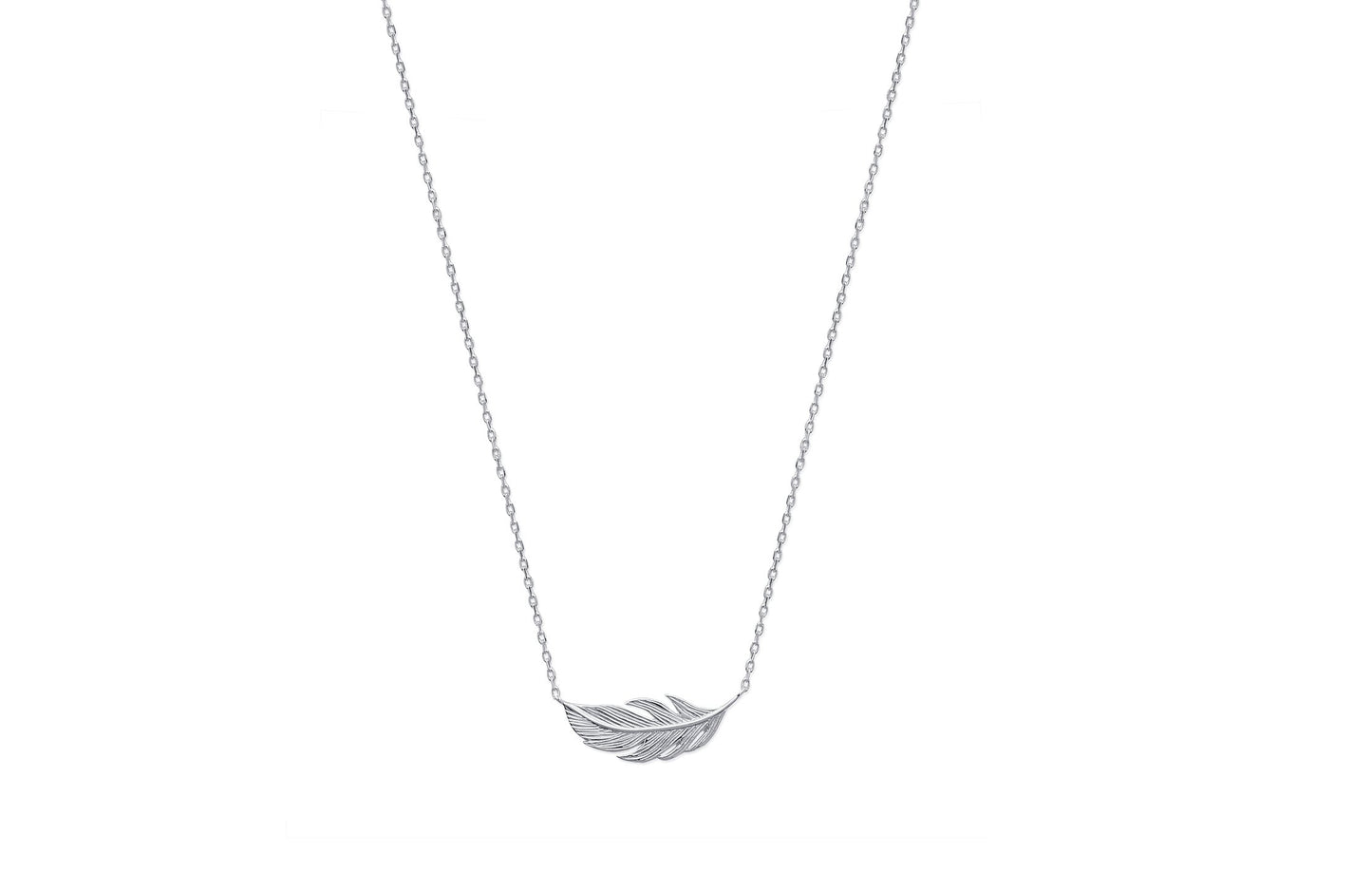 Collier plume en argent