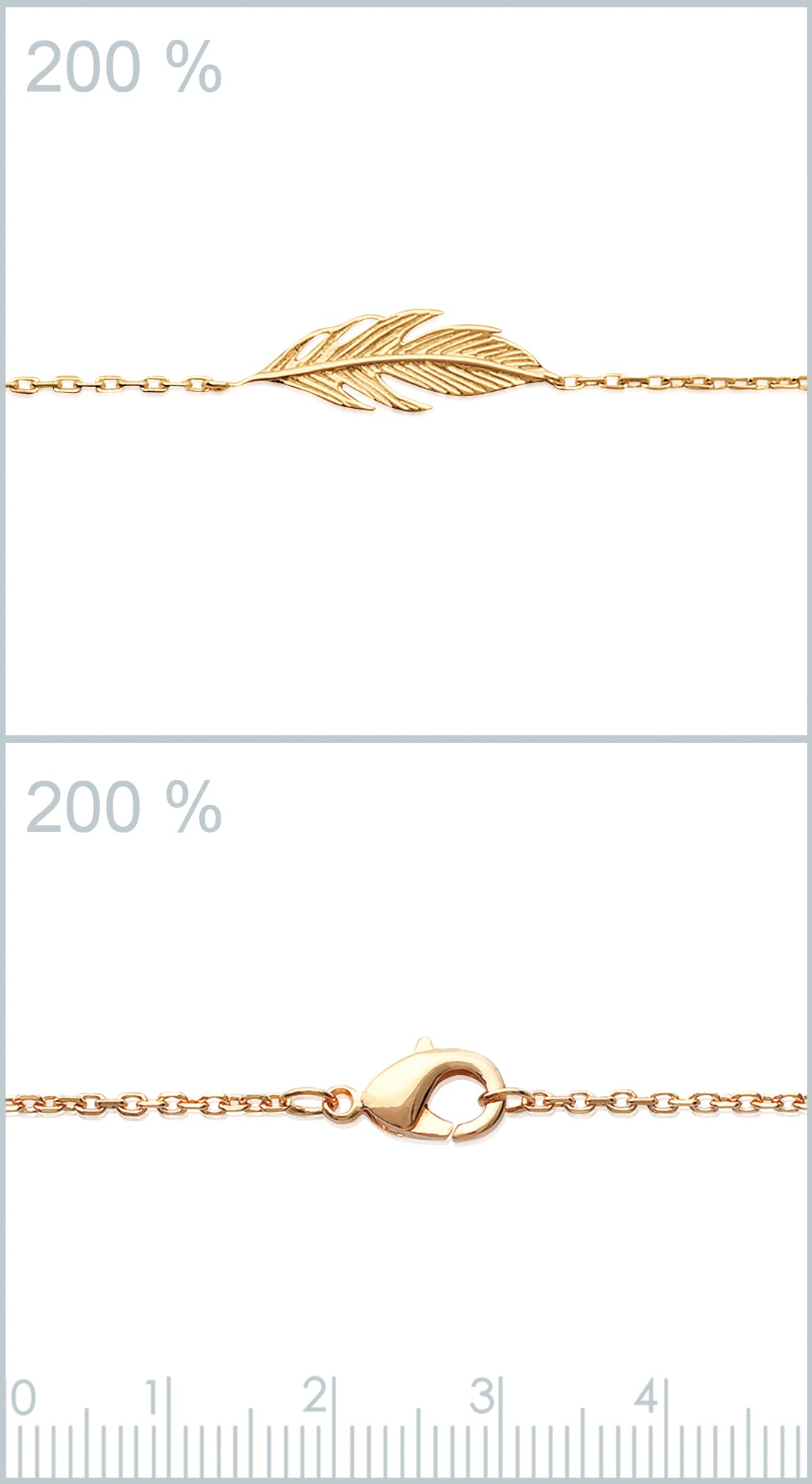 Collier avec plume d'oiseau plaqué or