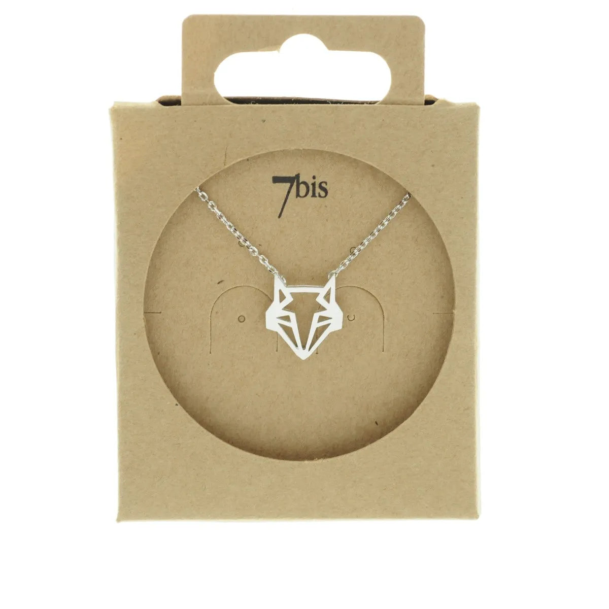 Collier tête de renard origami