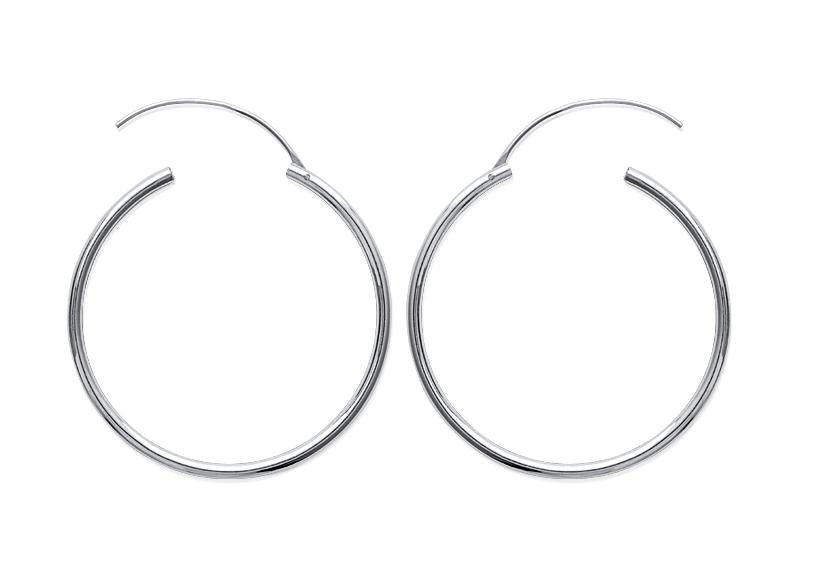 Boucles d'oreilles créoles 35mm en argent