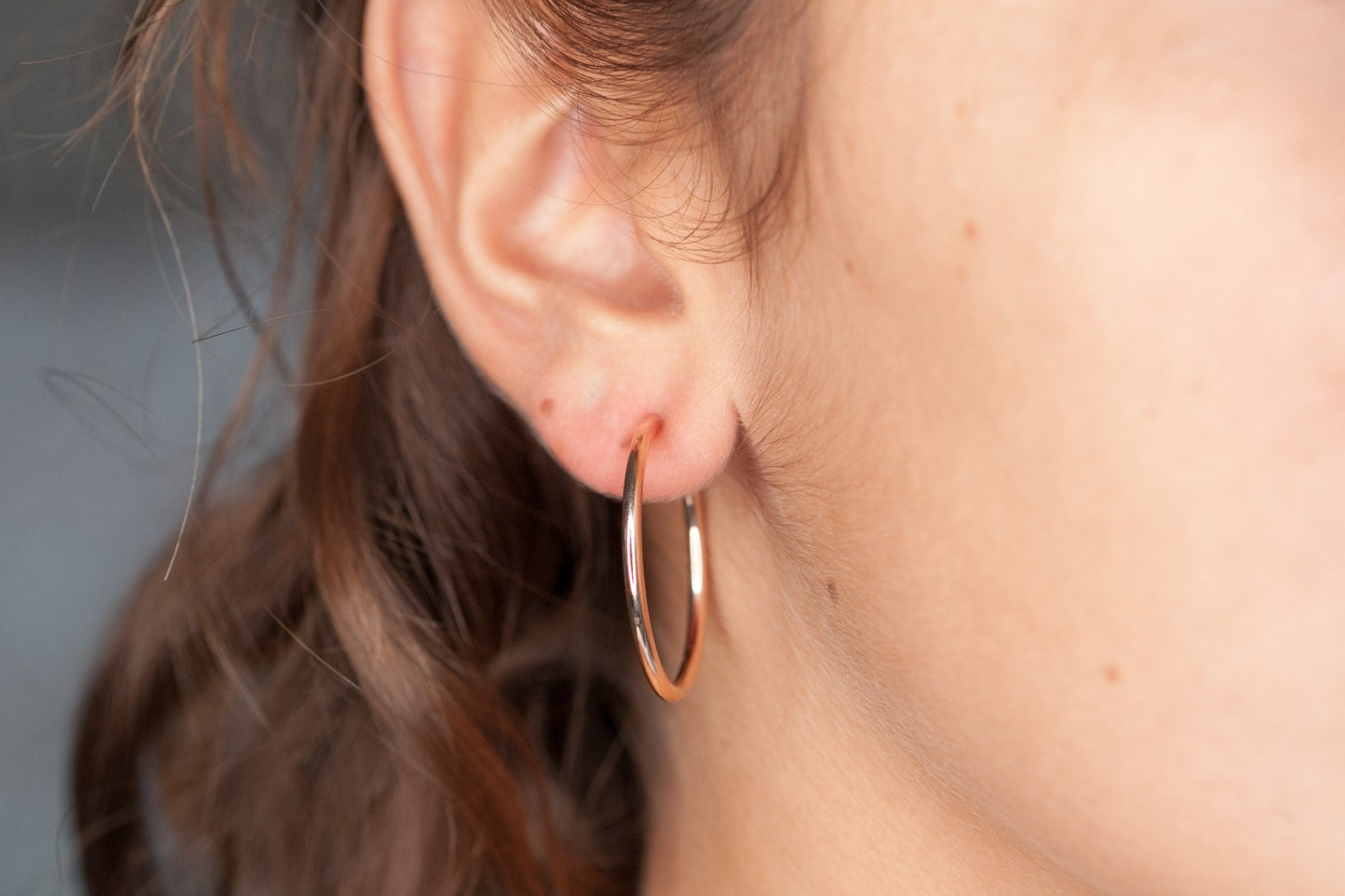 Boucles d'oreilles créoles clips pour oreilles non percées Plaqué or rose