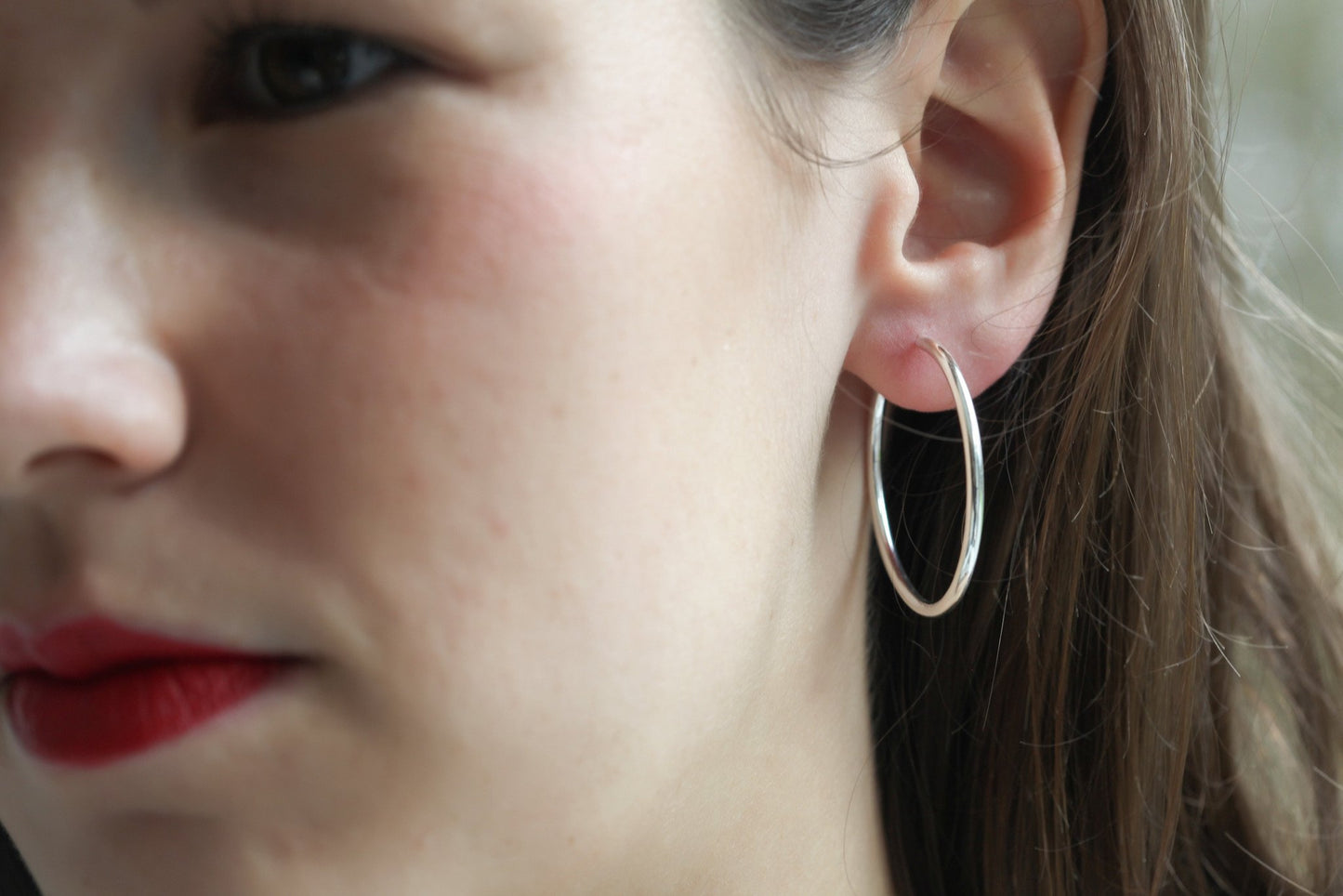 Boucles d'oreilles créoles en argent