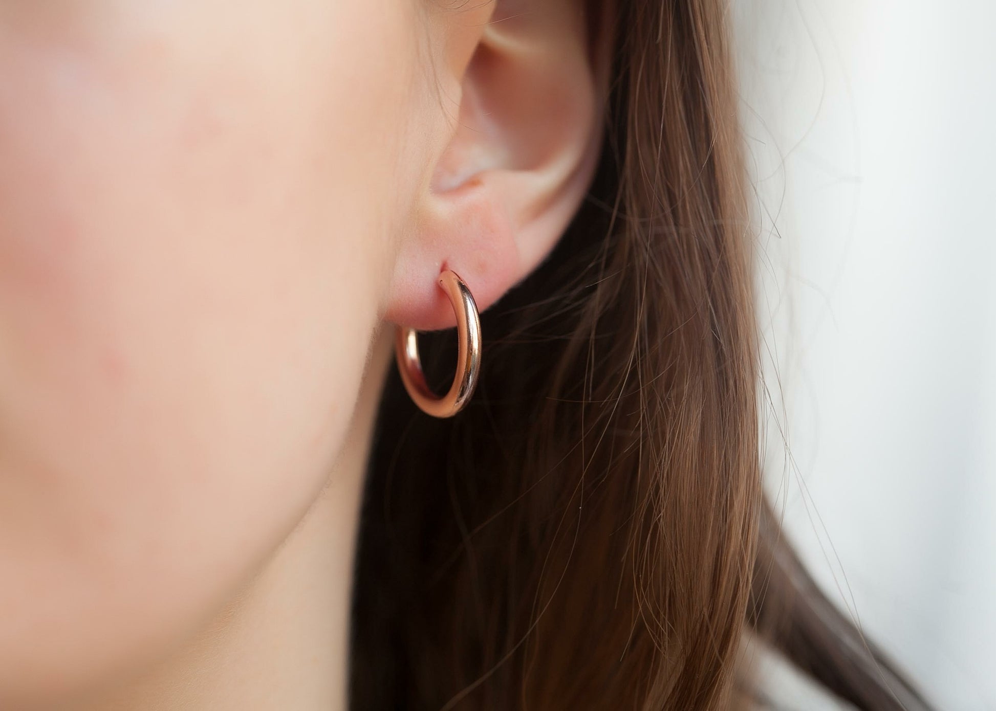 Boucles d'oreilles créoles plaqué or rose