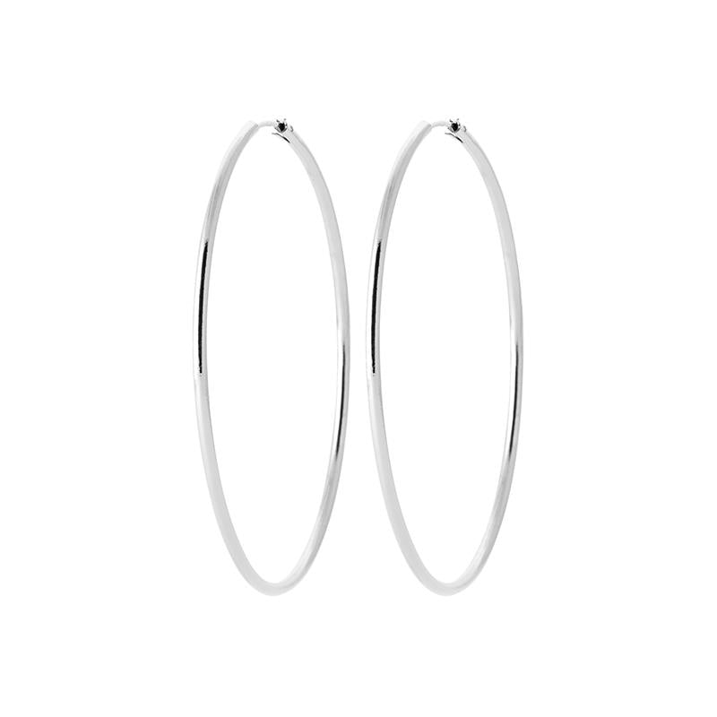 Grandes boucles d'oreilles créoles en argent