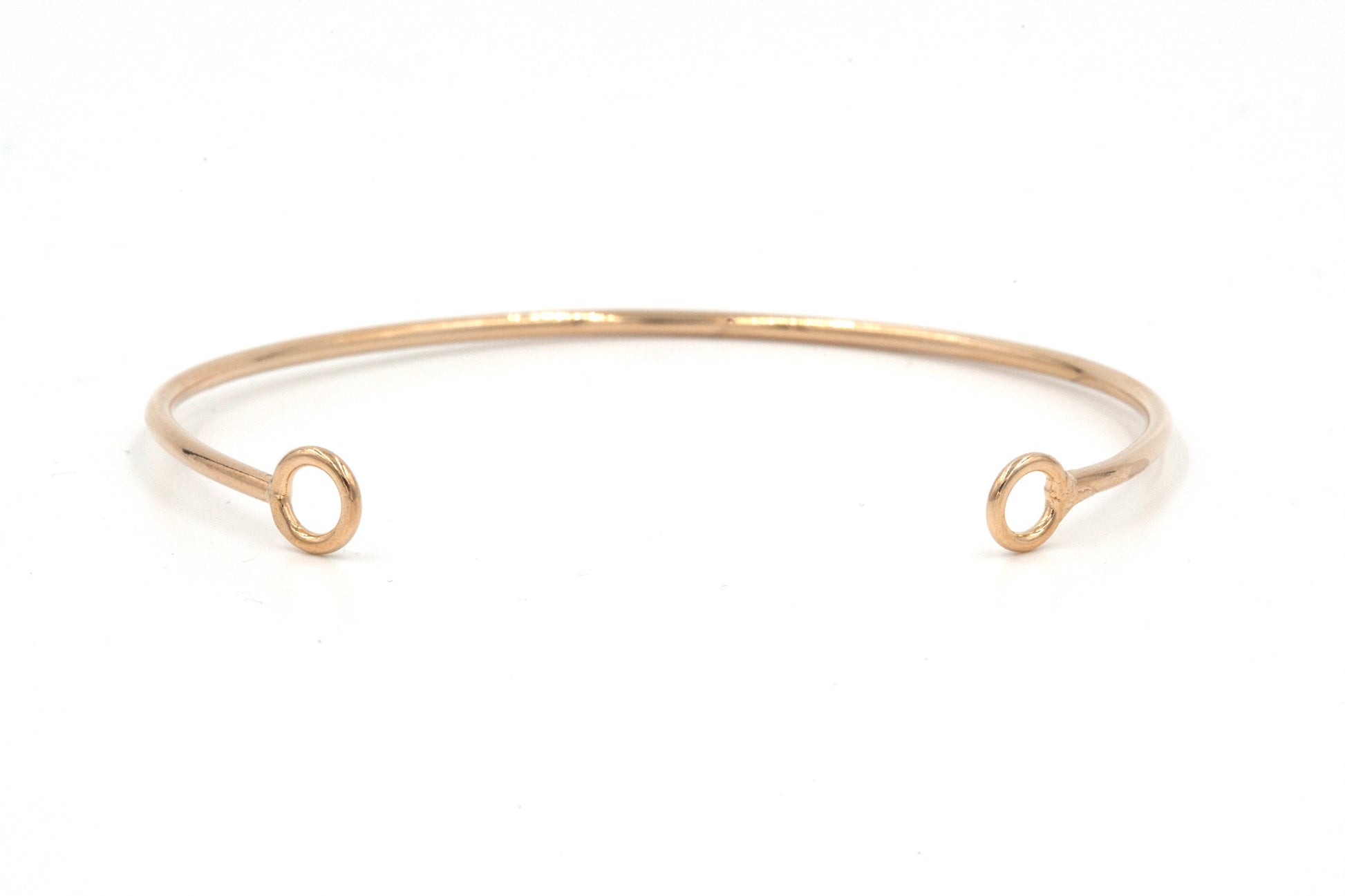 Bracelet jonc 2 anneaux plaqué or