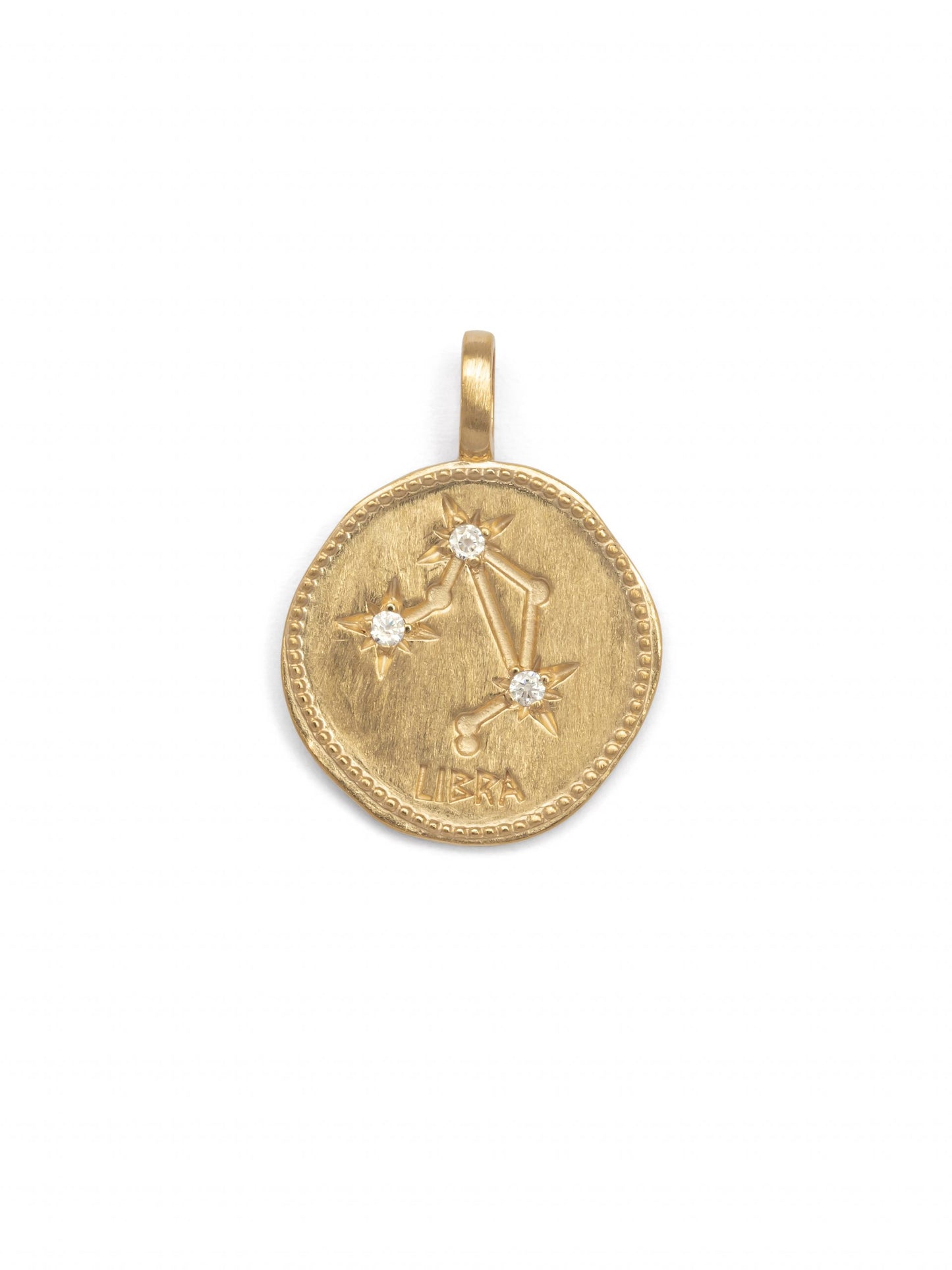 Collier avec pendentif constellation signe astrologique plaqué or