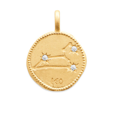 Pendentif constellation signe astrologique plaqué or