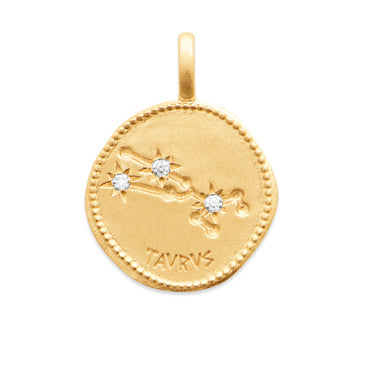 Pendentif constellation signe astrologique plaqué or