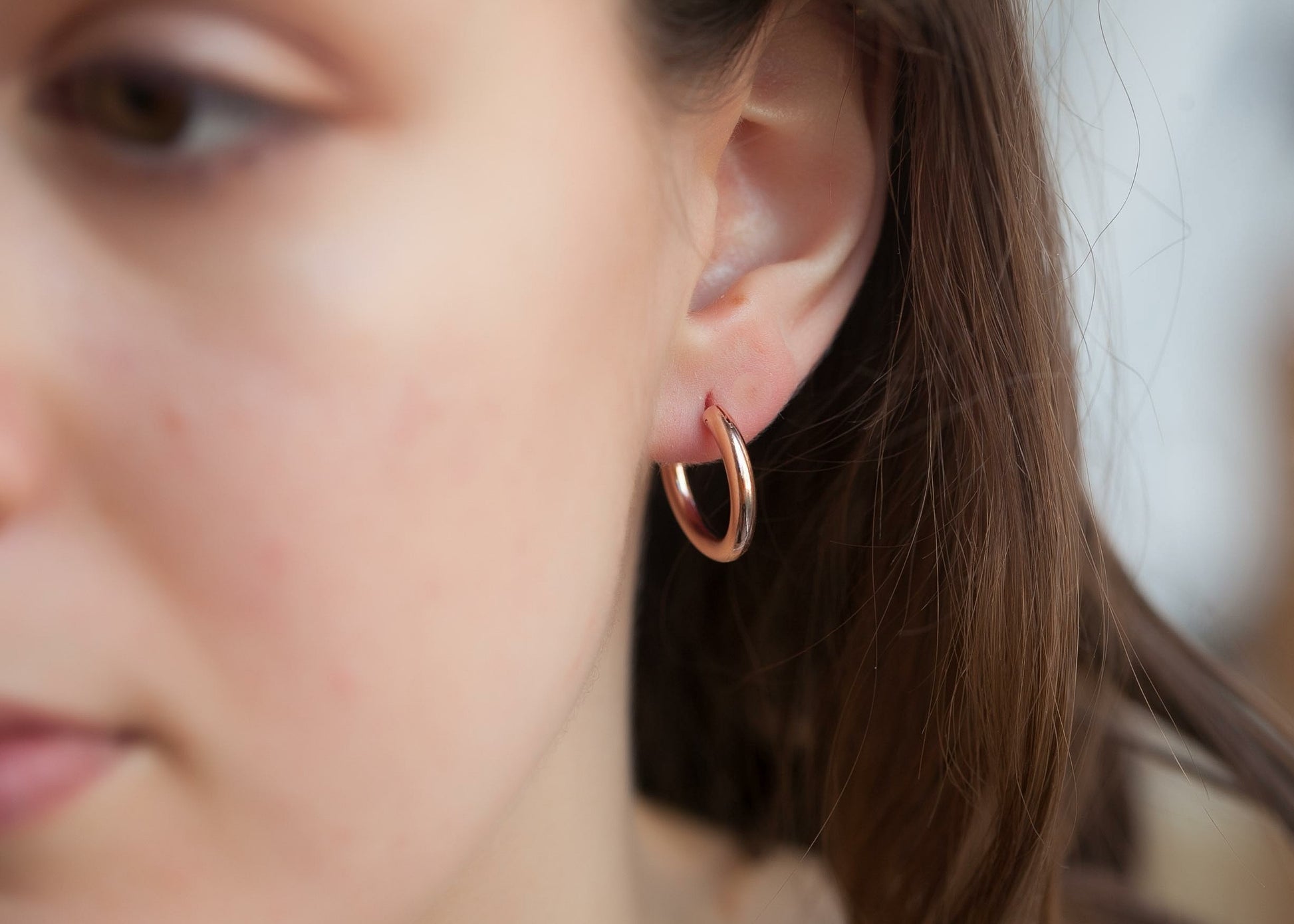 Boucles d'oreilles créoles plaqué or rose