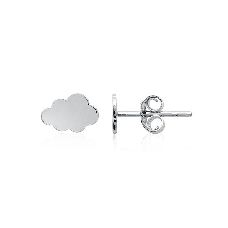 Boucles d'oreilles puces nuage en argent