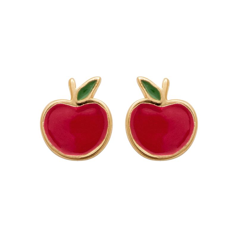 Boucles d'oreilles pommes plaqué or