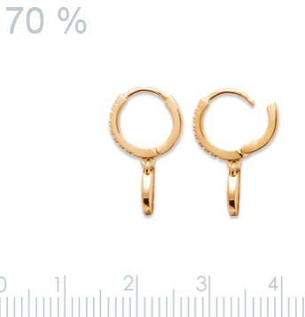 Boucles d'oreilles mini-créoles pastille soleil plaqué or