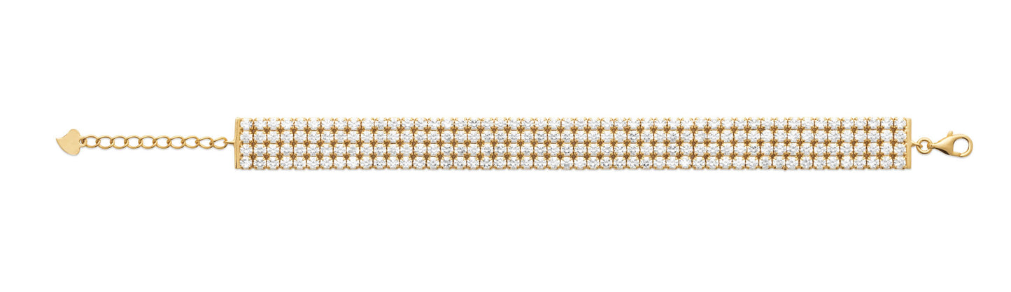 Bracelet oxydes de zirconium plaqué or