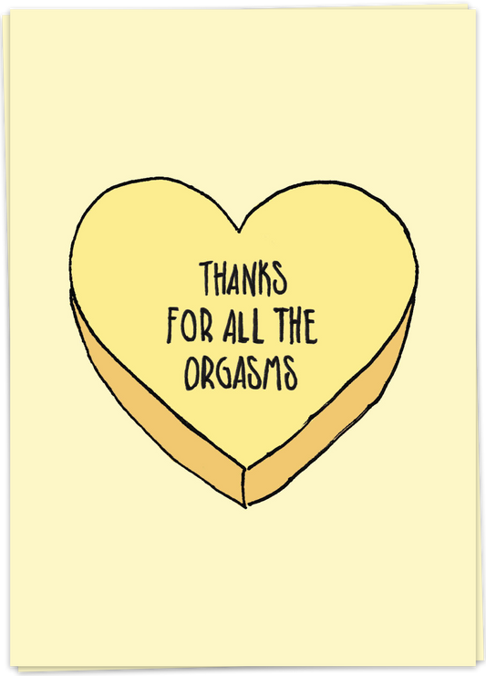 Carte "Thanks for all the orgasms"