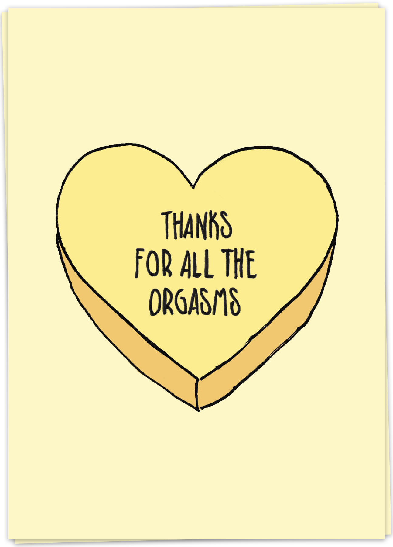 Carte "Thanks for all the orgasms"
